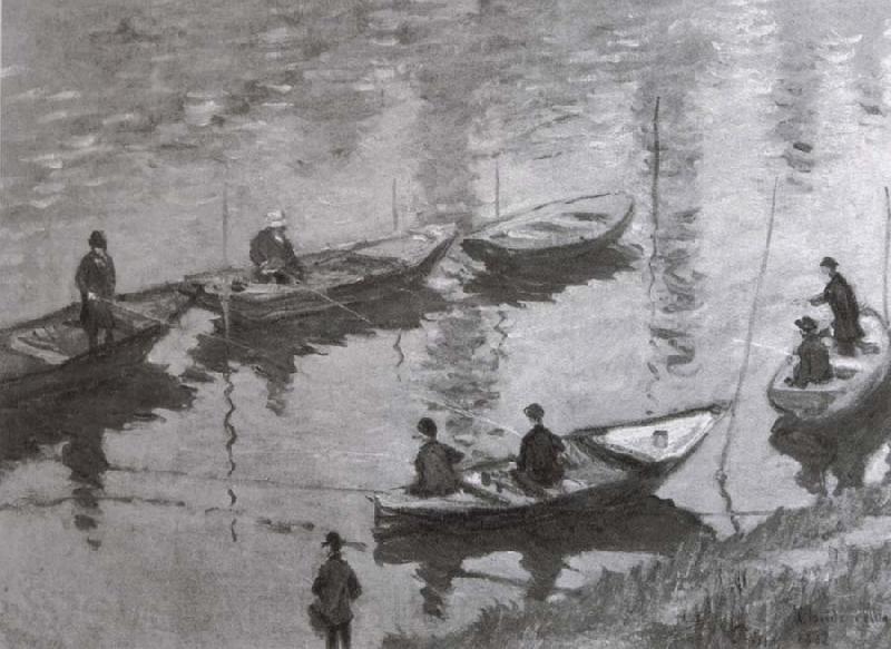 Claude Monet Anglers along the Seine near Poissy